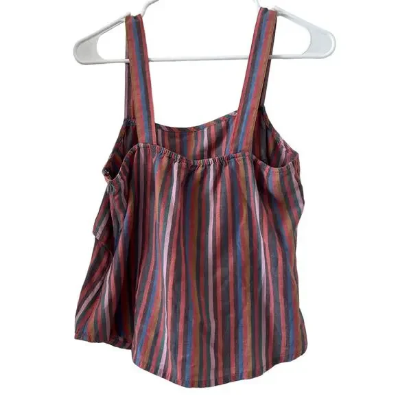 Madewell Tie Dye Multicolored Striped Cami Top Size 4 - Picture 3 of 11